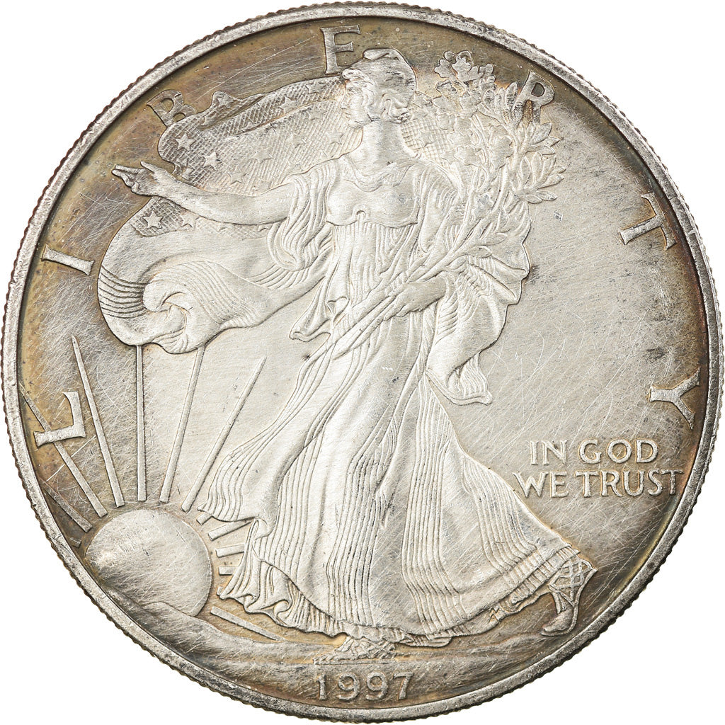 Coin, United States, Dollar, 1997, U.S. Mint, Philadelphia, 1 Oz, AU(55-58)