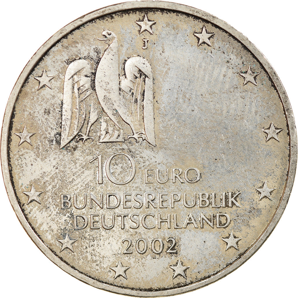 République fédérale allemande, 10 Euro, 2002, Hamburg, SUP, Argent, KM:217