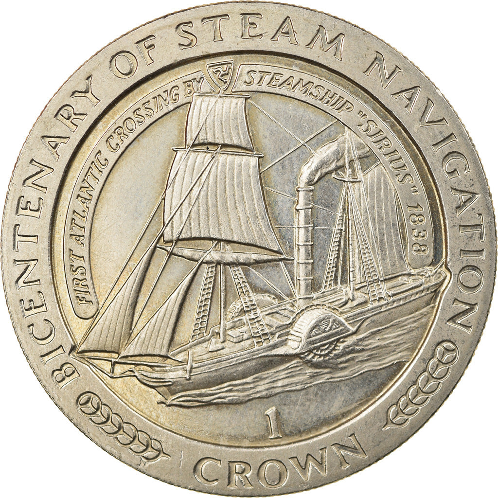 Coin, Isle of Man, Elizabeth II, Crown, 1988, Pobjoy Mint, MS(63)