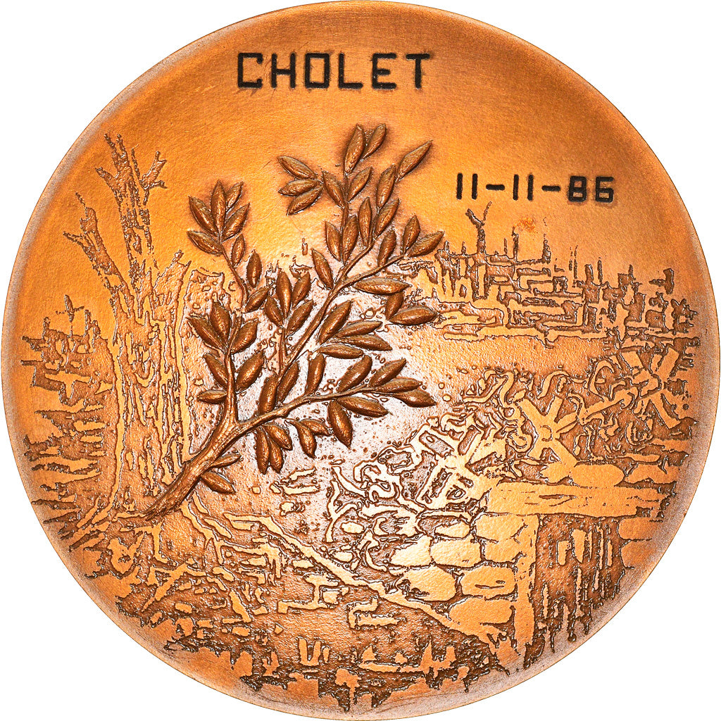 França, Medal, 70ème Anniversaire de la Bataille de Verdun, WAR, 1986, Santi