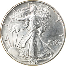 Coin, United States, Dollar, 1990, U.S. Mint, Philadelphia, MS(63), Silver