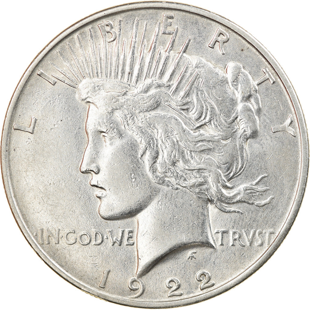 Coin, United States, Peace Dollar, Dollar, 1922, U.S. Mint, Denver, AU(50-53)