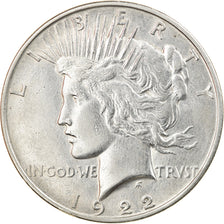 Coin, United States, Peace Dollar, Dollar, 1922, U.S. Mint, Denver, AU(50-53)