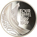 Coin, France, Tour Eiffel, 5 Francs, 1989, Paris, BE, MS(65-70), Silver, KM:968a