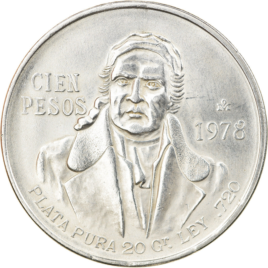 Moneta, Messico, 100 Pesos, 1978, Mexico City, SPL-, Argento, KM:483.2