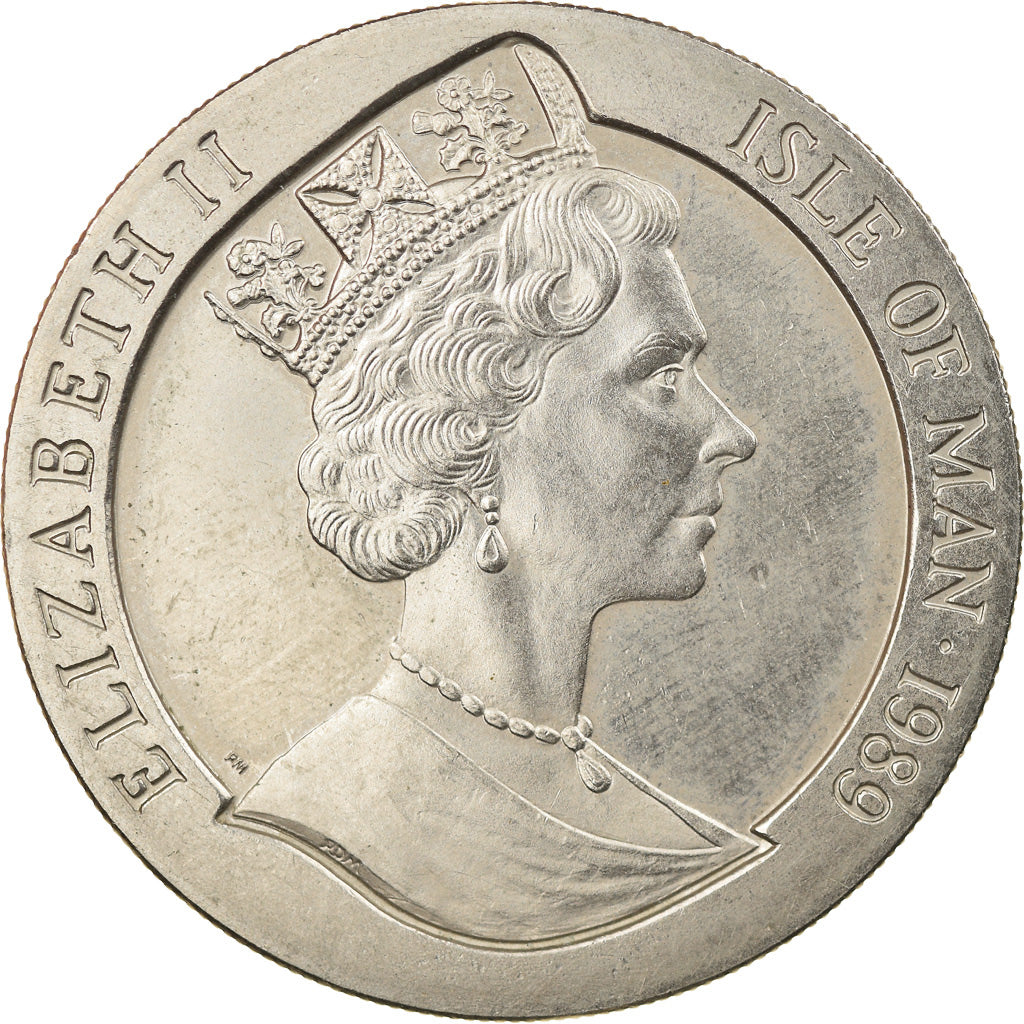 Coin, Isle of Man, Elizabeth II, Crown, 1989, Pobjoy Mint, MS(60-62)