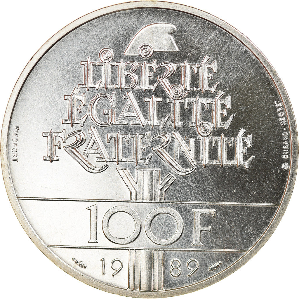 Coin, France, 100 Francs, 1989, Paris, Piéfort, MS(65-70), Silver, KM:P1008