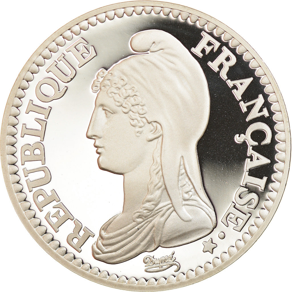 Coin, France, République, Franc, 1992, Paris, Piéfort, MS(65-70), Silver
