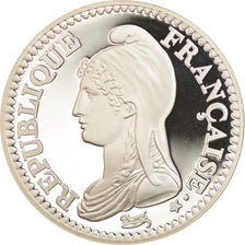 Coin, France, République, Franc, 1992, Paris, Piéfort, MS(65-70), Silver