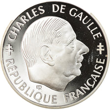 Moneda, Francia, Charles de Gaulle, Franc, 1988, Paris, Proof, FDC, Plata