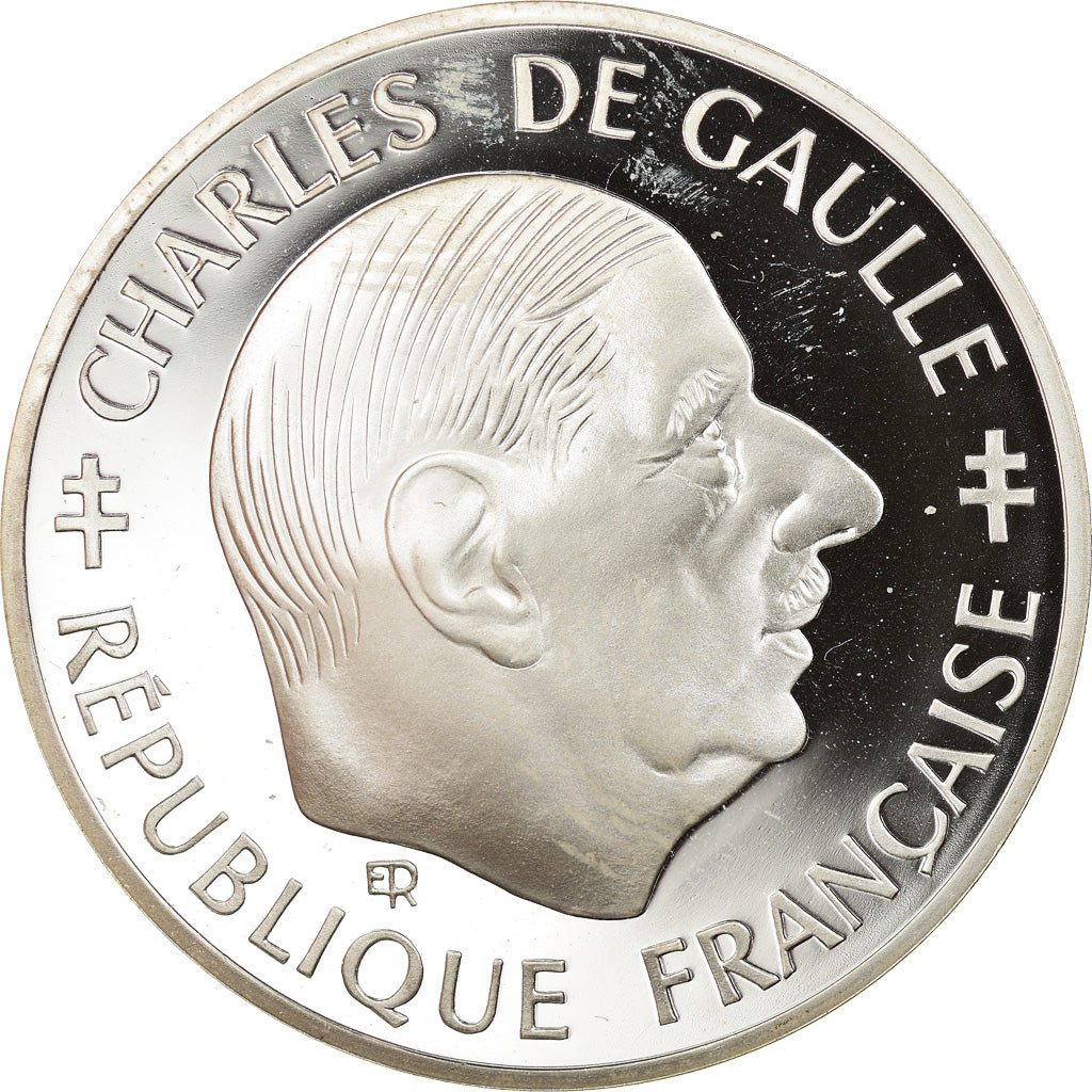 Münze, Frankreich, Charles de Gaulle, Franc, 1988, Paris, Proof, STGL, Silber