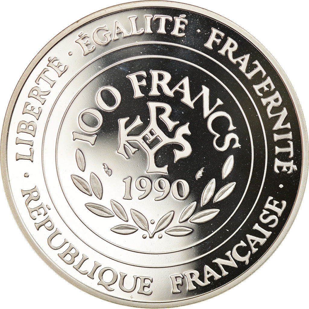 Monnaie, France, Charlemagne, 100 Francs-15 Ecus, 1990, BE, FDC, Argent
