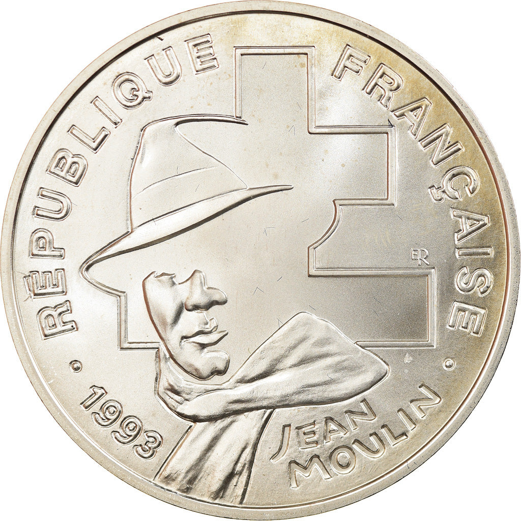 Monnaie, France, Jean Moulin, 100 Francs, 1993, Proof, FDC, Argent, Gadoury:C39