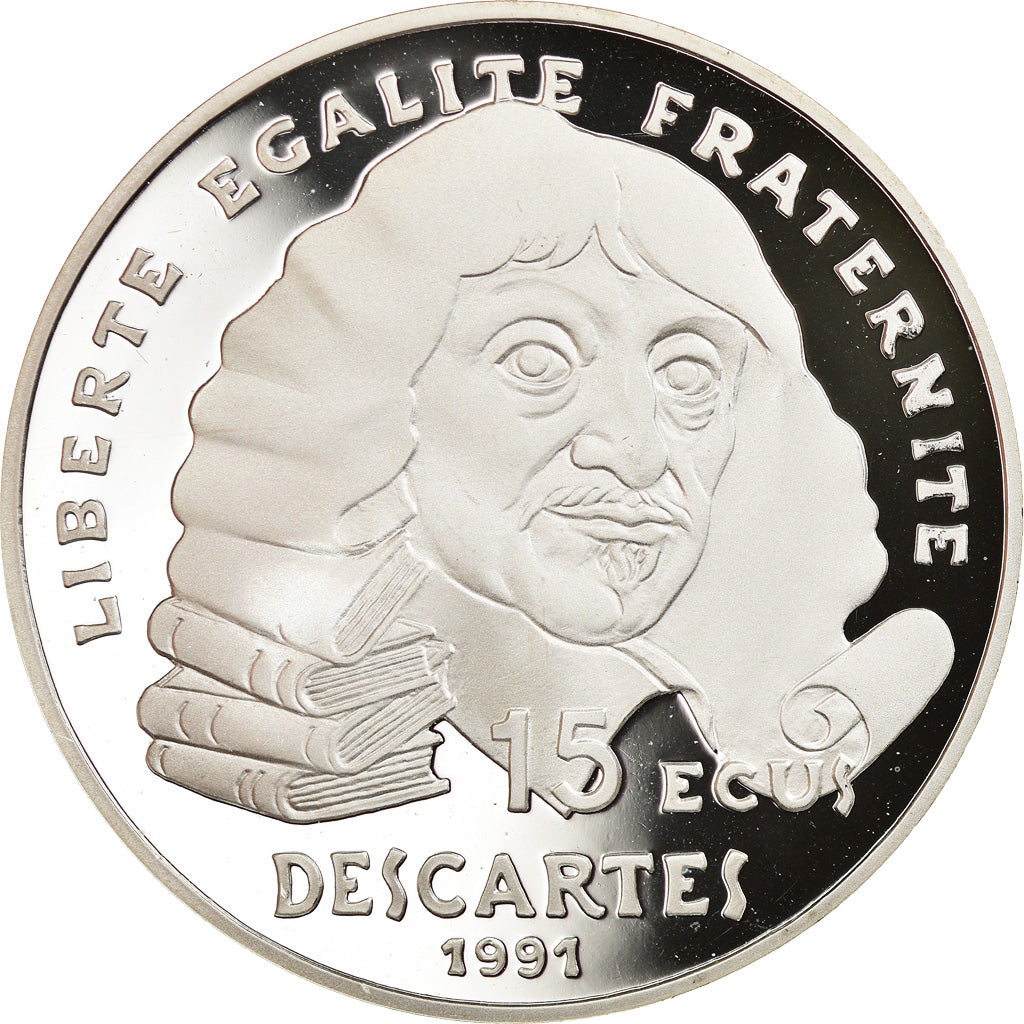 Monnaie, France, Descartes, 100 Francs, 1991, Paris, Proof, FDC, Argent