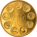France, Médaille, Ecu Europa, Europe Assise, 1980, Rodier, SPL+, Gilt Bronze