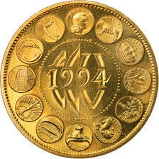 France, Medal, Ecu Europa, Marianne, 1994, Rodier, MS(63), Gilt Bronze
