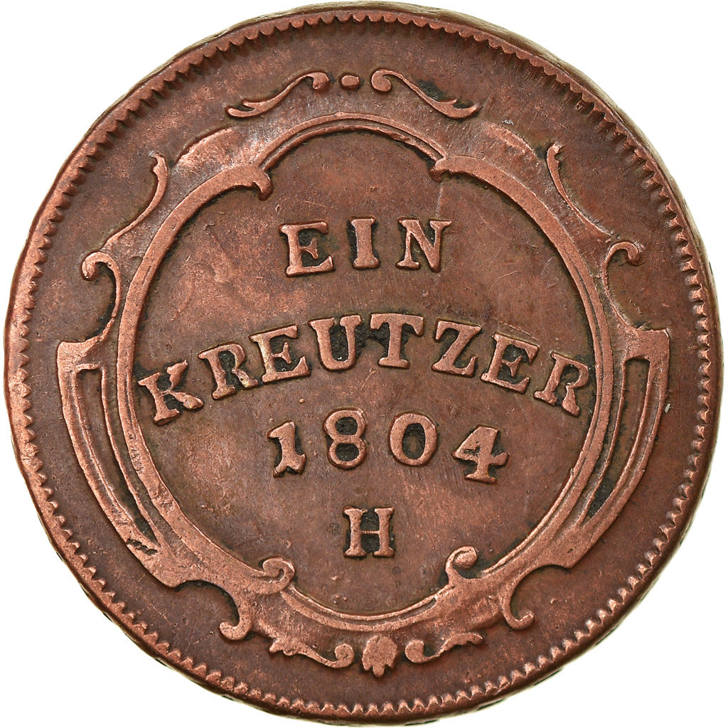 Coin, AUSTRIAN STATES, SALZBURG, Ferdinand, Kreuzer, 1804, EF(40-45), Copper