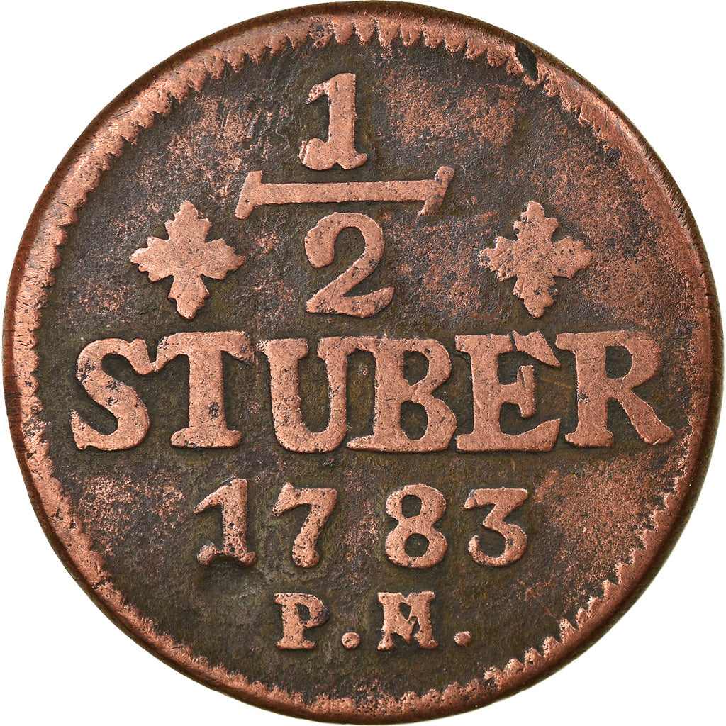Coin, German States, JULICH-BERG, Karl Theodor, 1/2 Stüber, 1783, VF(30-35)