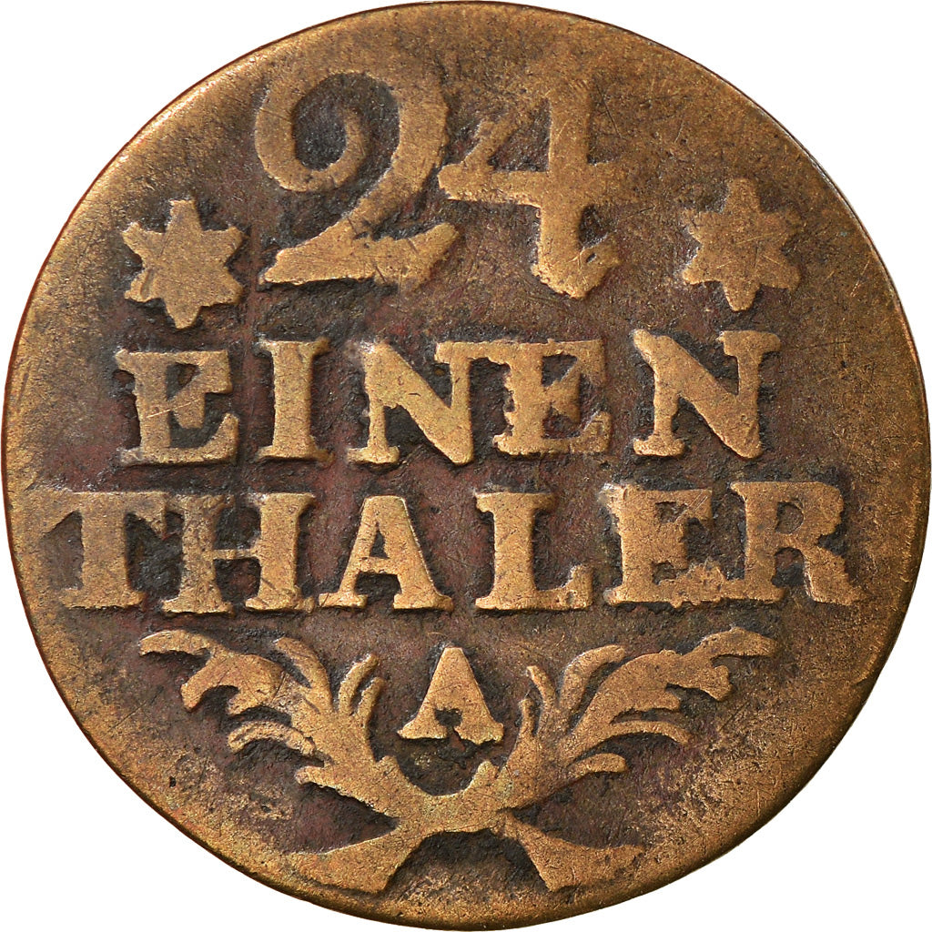 Coin, German States, PRUSSIA, Friedrich II, 1/24 Thaler, 1782, VF(30-35)
