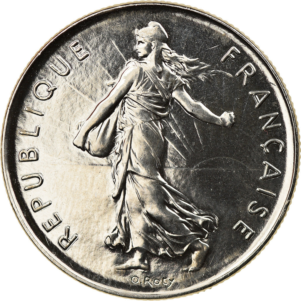 Coin, France, Semeuse, 5 Francs, 2001, Paris, BU, MS(64), Nickel Clad