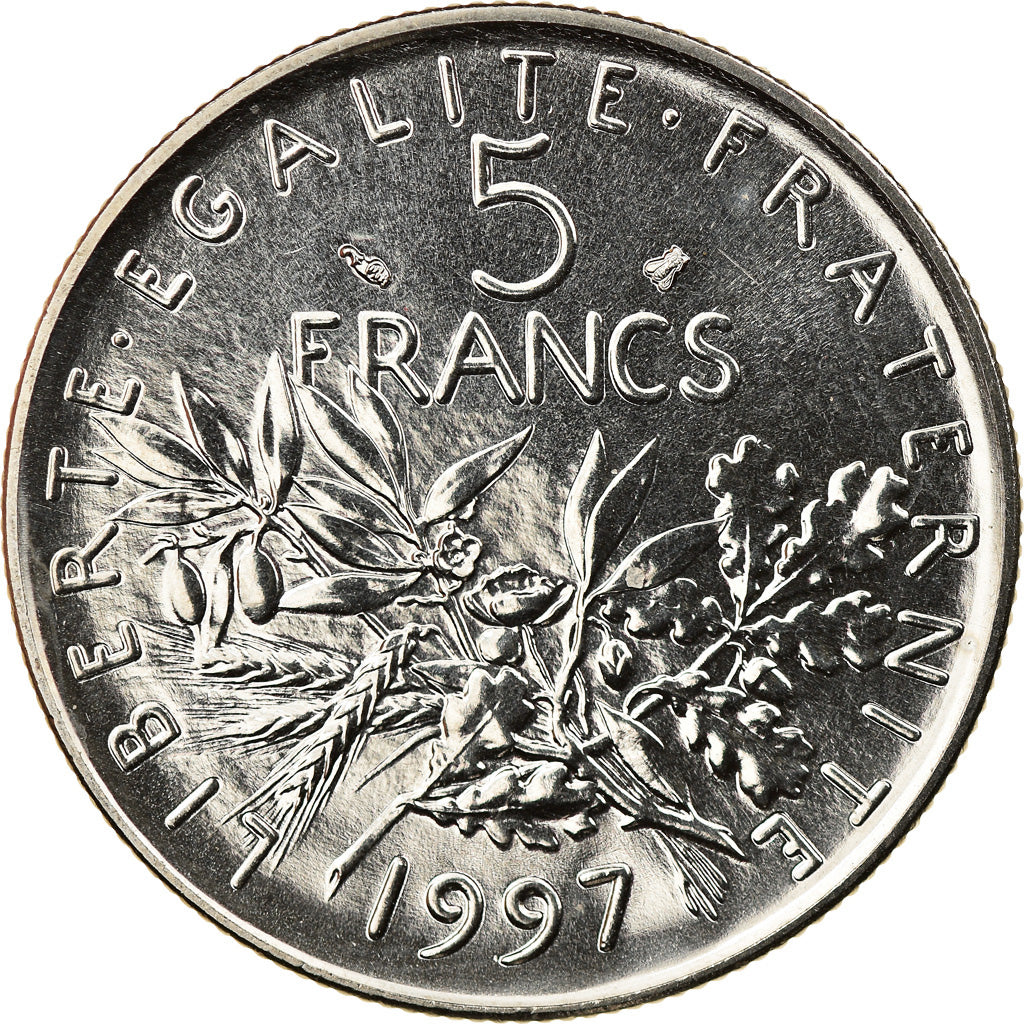 Coin, France, Semeuse, 5 Francs, 1997, Paris, BU, MS(64), Nickel Clad