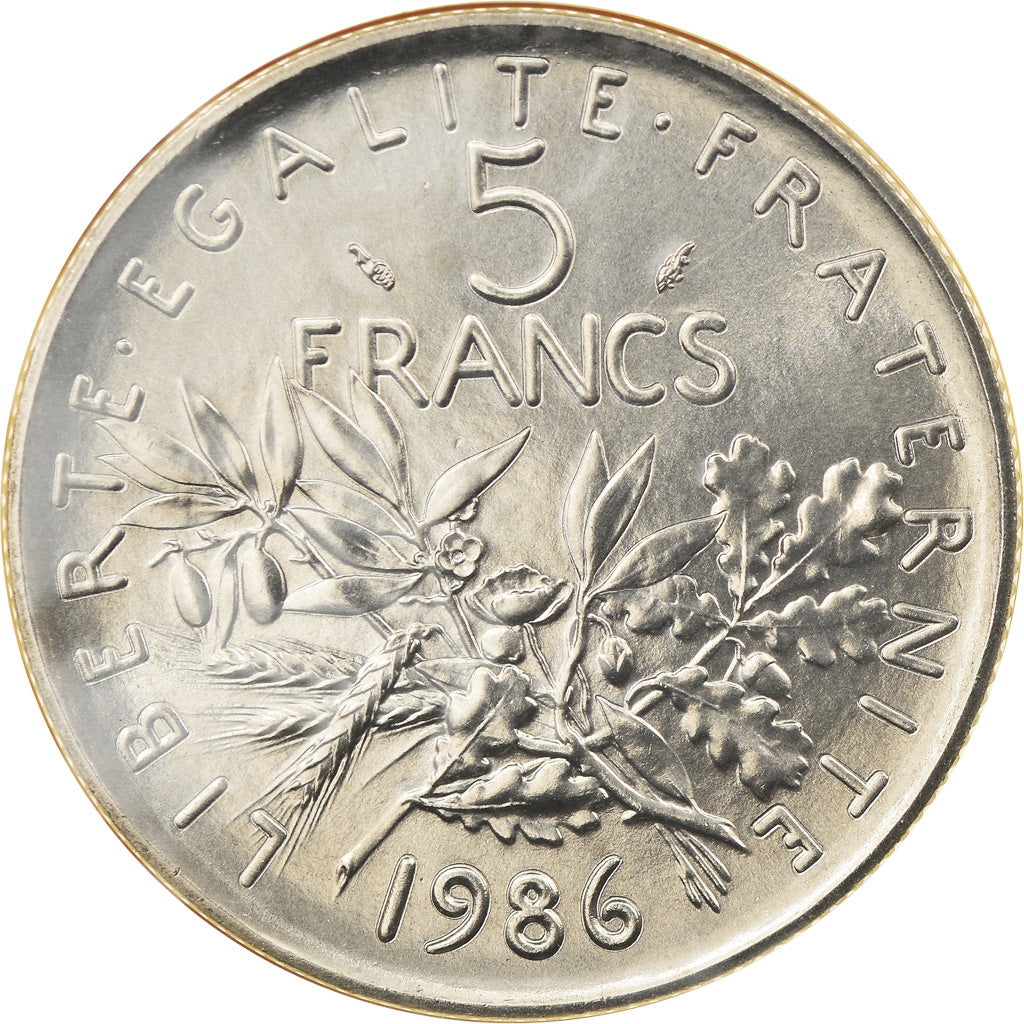 Monnaie, France, Semeuse, 5 Francs, 1986, Paris, BU, FDC, Nickel Clad