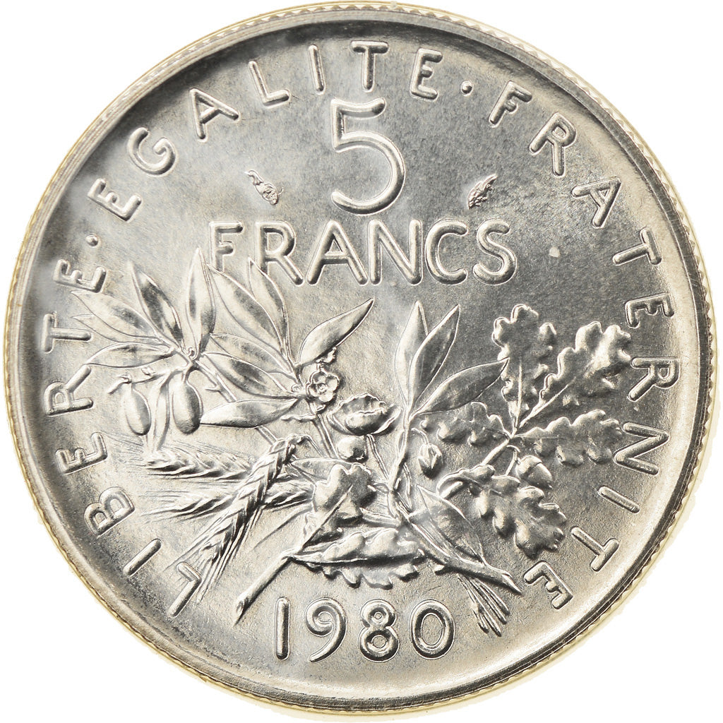 Monnaie, France, Semeuse, 5 Francs, 1980, Paris, BU, FDC, Nickel Clad