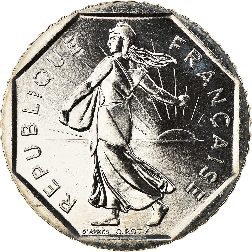 Münze, Frankreich, Semeuse, 2 Francs, 1994, Paris, UNZ+, Nickel, KM:942.1