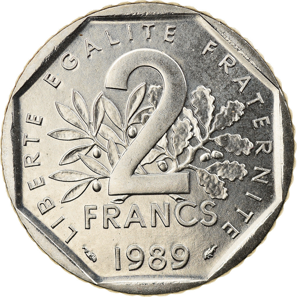 Coin, France, Semeuse, 2 Francs, 1989, Paris, MS(60-62), Nickel, KM:942.1