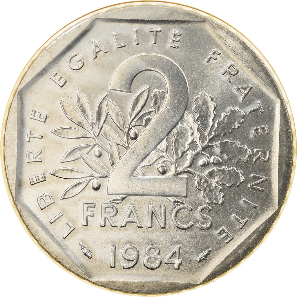 Moeda, França, Semeuse, 2 Francs, 1984, Paris, BU, MS(65-70), Níquel