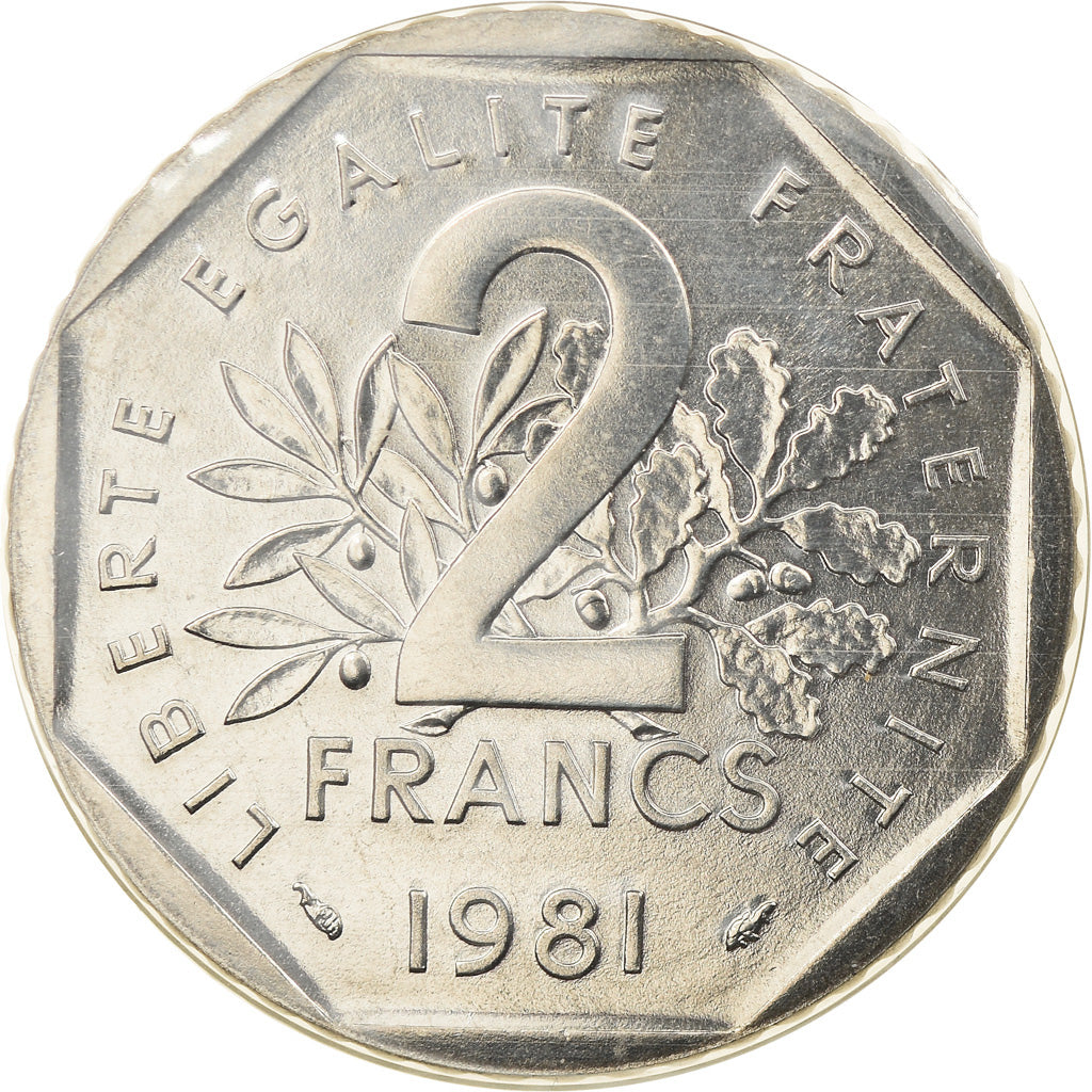 Coin, France, Semeuse, 2 Francs, 1981, Paris, BU, MS(65-70), Nickel, KM:942.1