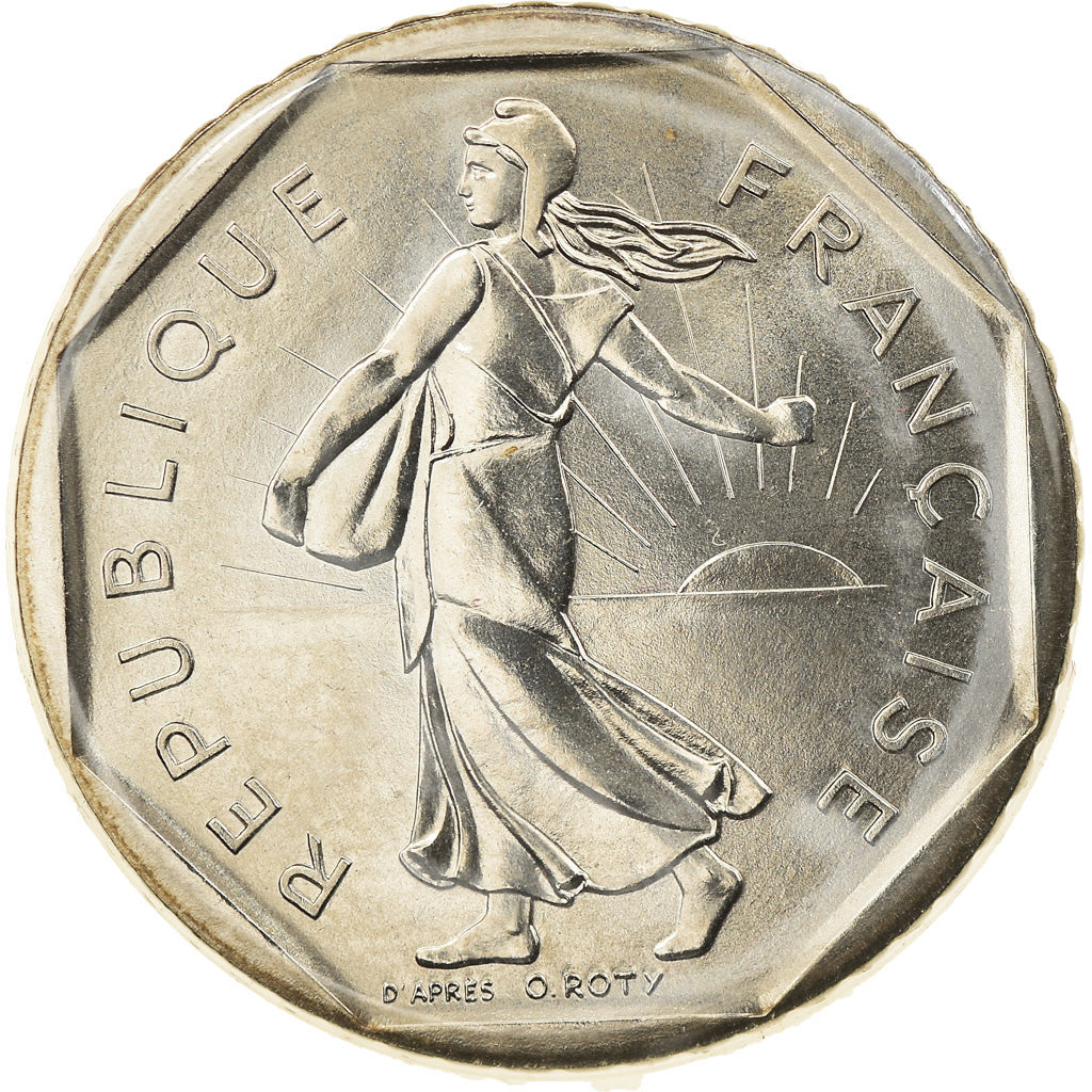 Munten, Frankrijk, Semeuse, 2 Francs, 1980, Paris, FDC, FDC, Nickel, KM:942.1