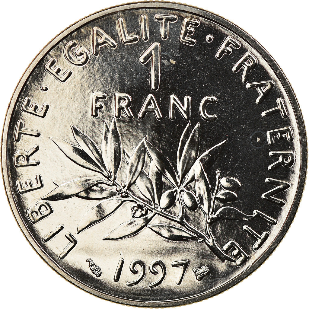 Coin, France, Semeuse, Franc, 1997, Paris, MS(64), Nickel, KM:925.1, Gadoury:474