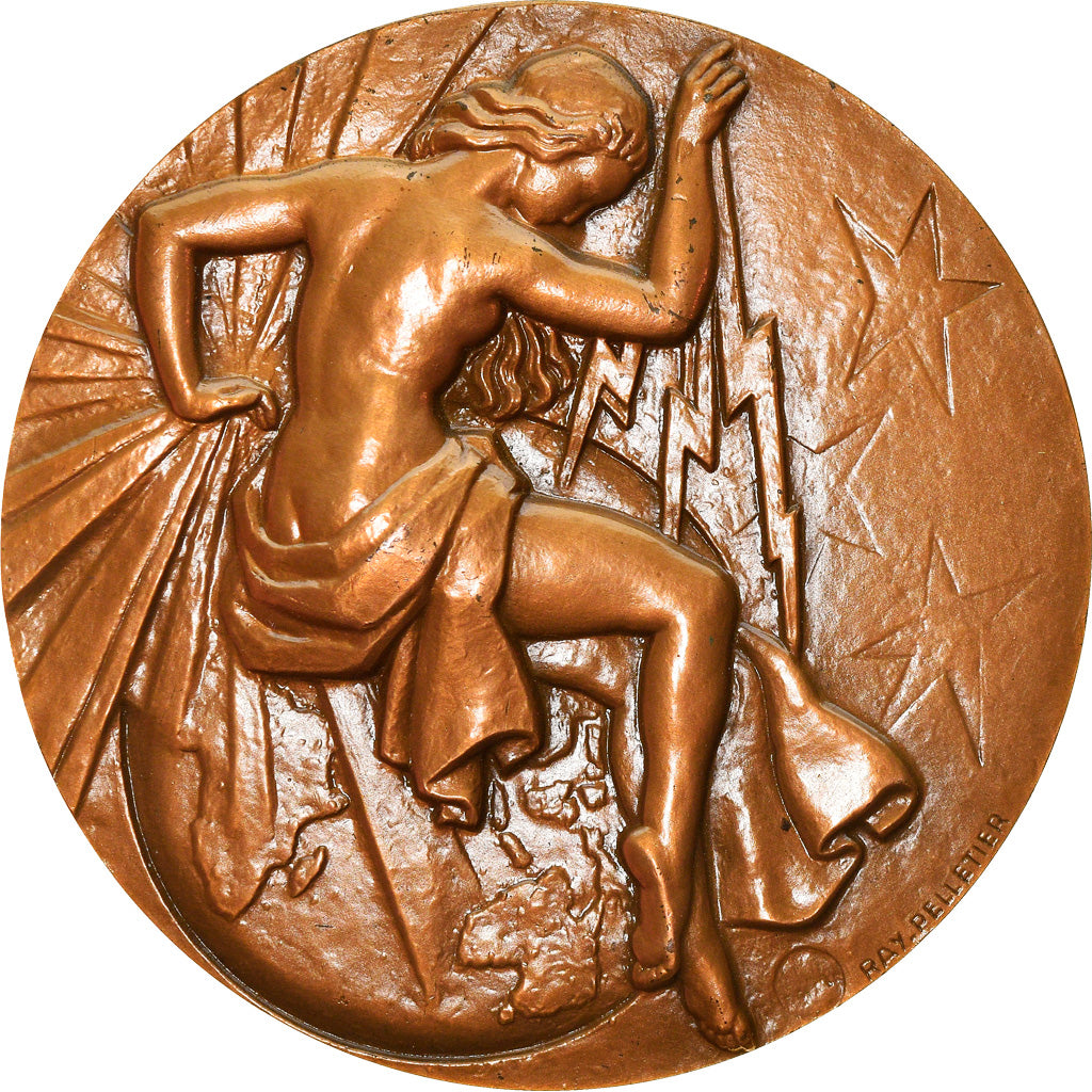 France, Medal, Art Déco, Syndicat Général de la Construction Electrique