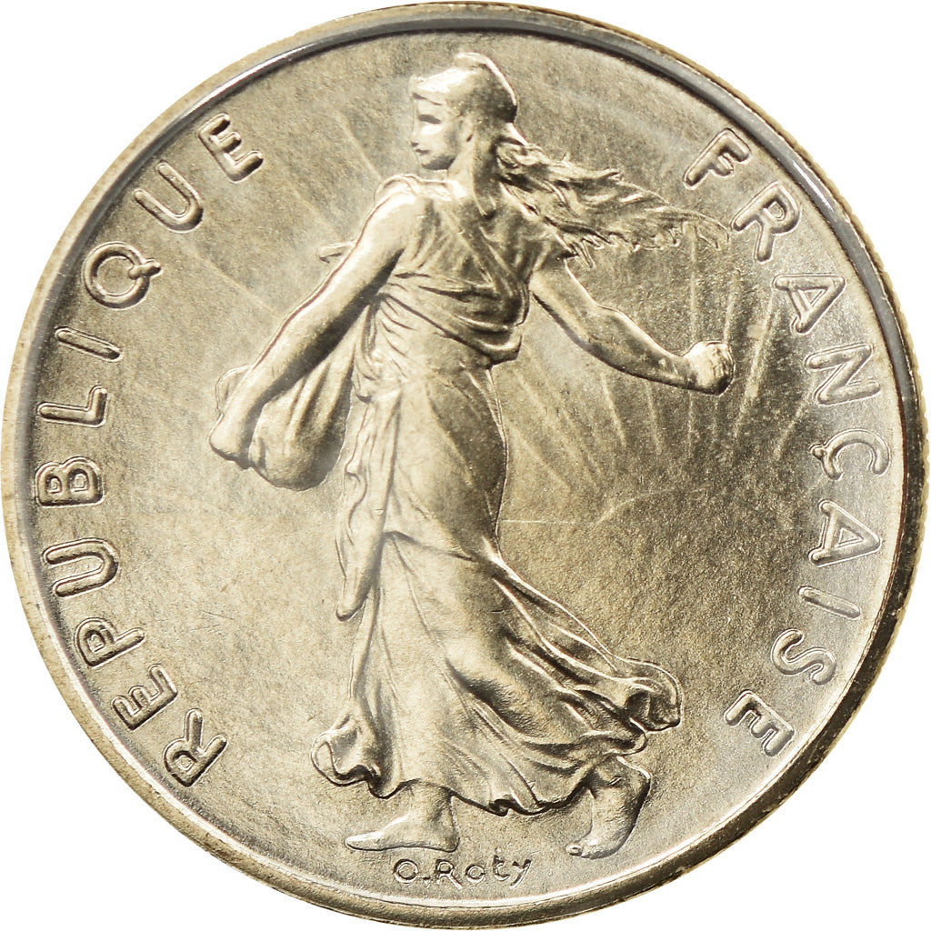 Moeda, França, Semeuse, 1/2 Franc, 1986, Paris, BU, MS(65-70), Níquel