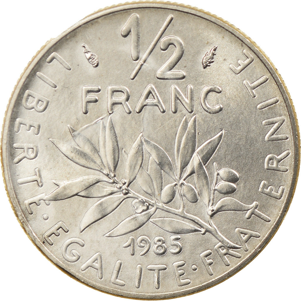 Münze, Frankreich, Semeuse, 1/2 Franc, 1985, Paris, BU, STGL, Nickel, KM:931.1