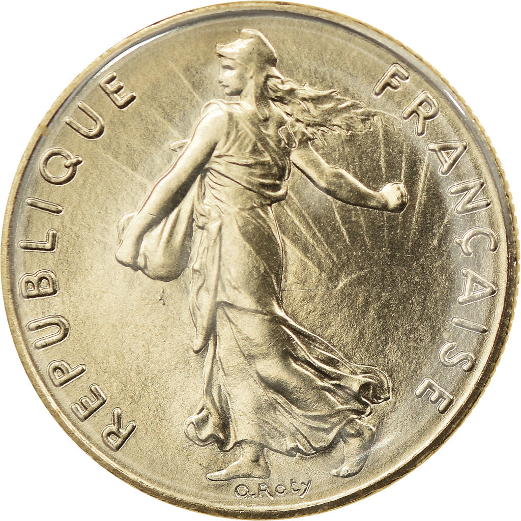 Moeda, França, Semeuse, 1/2 Franc, 1984, Paris, FDC, MS(65-70), Níquel