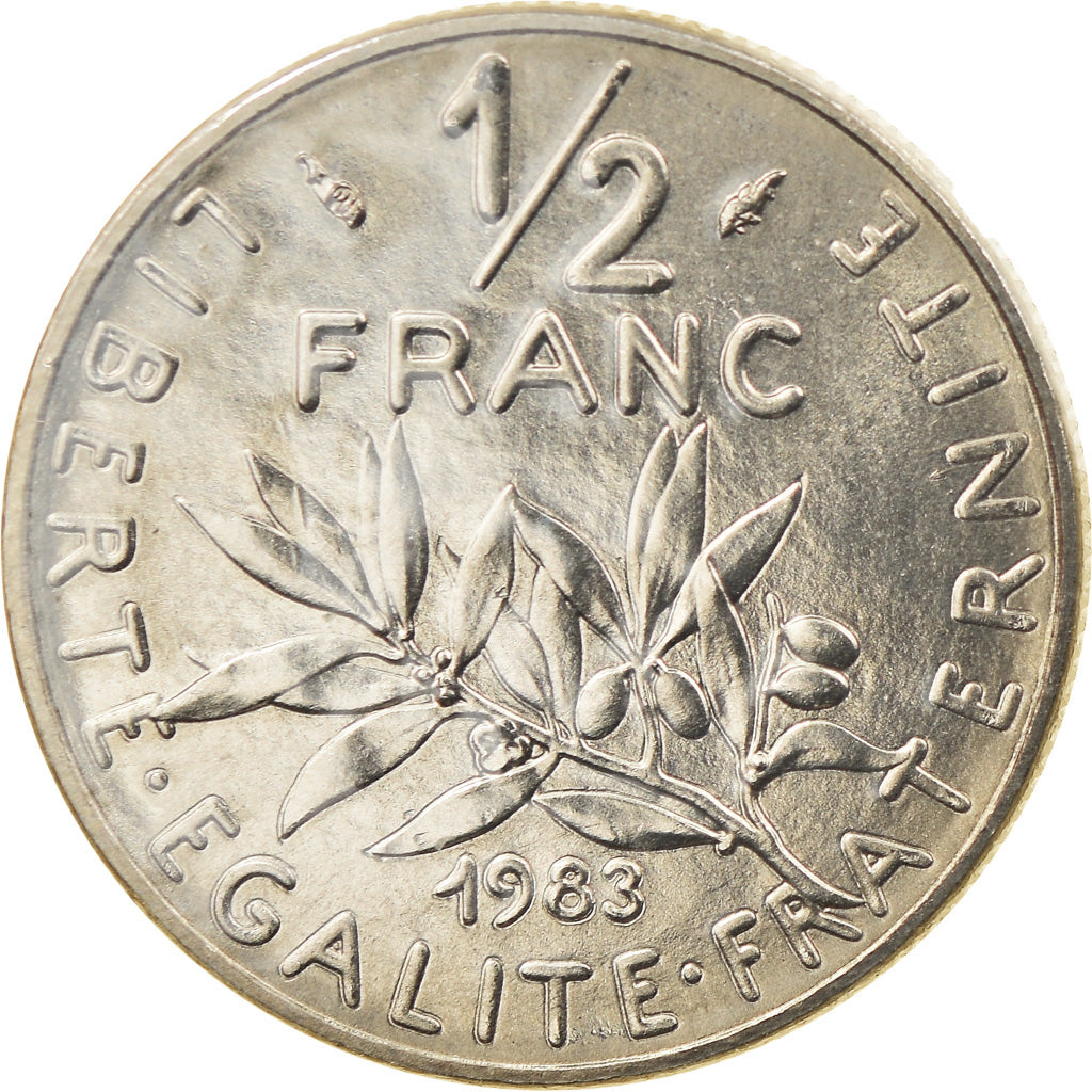 Coin, France, Semeuse, 1/2 Franc, 1983, Paris, MS(65-70), Nickel, KM:931.1