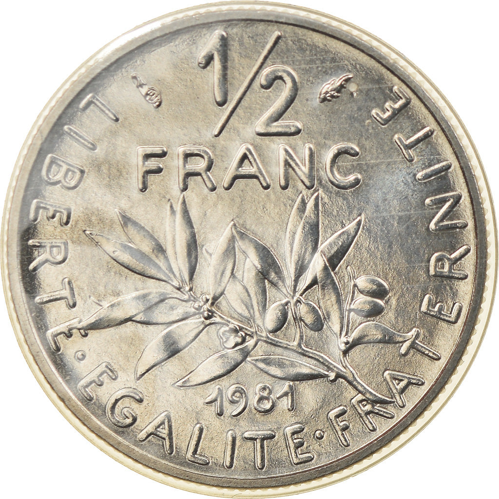 Monnaie, France, Semeuse, 1/2 Franc, 1981, Paris, FDC, Nickel, Gadoury:429