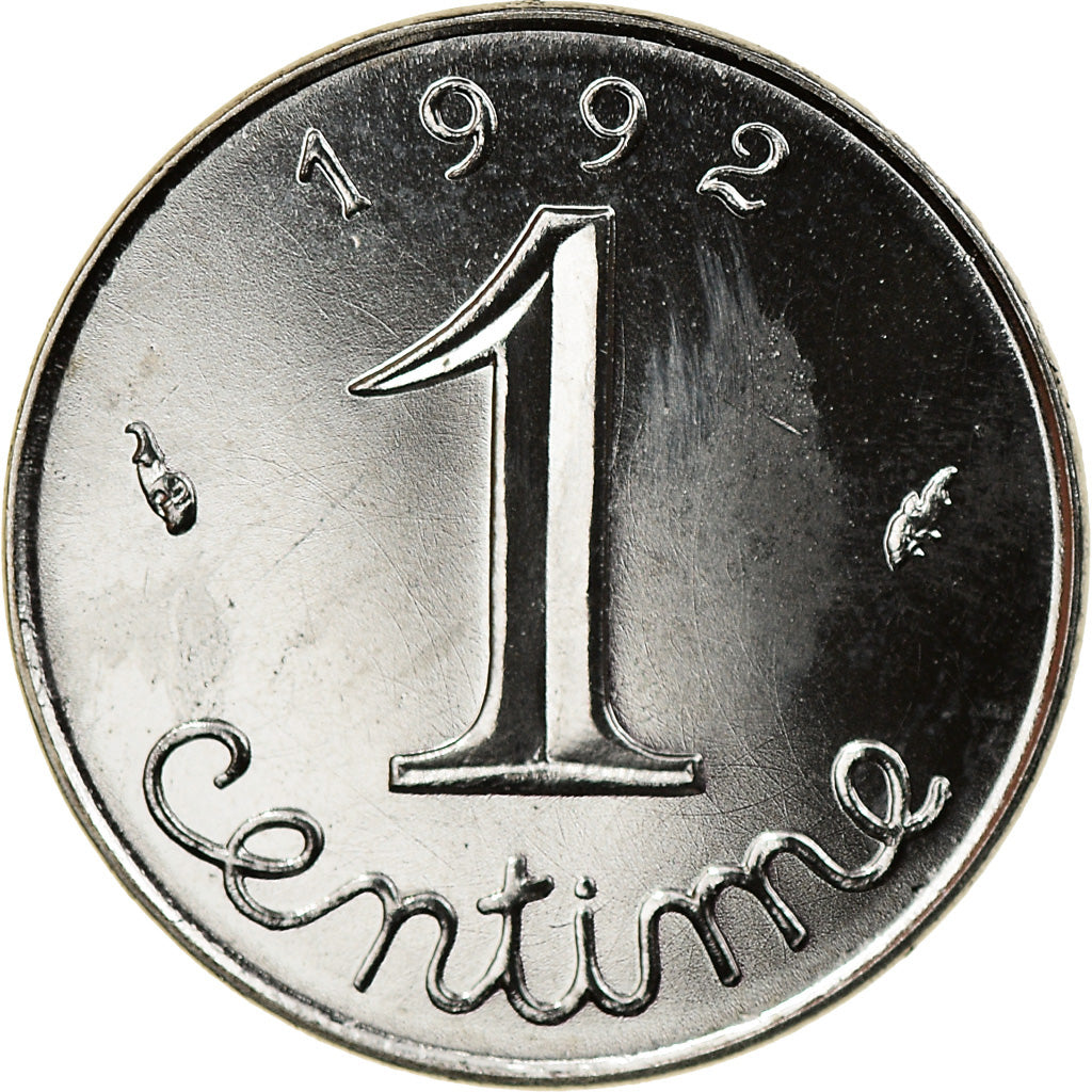 Coin, France, Épi, Centime, 1992, Paris, Medal alignment, MS(64), Stainless