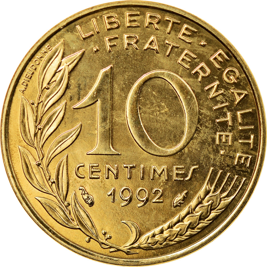 Monnaie, France, Marianne, 10 Centimes, 1992, Paris, Frappe médaille, SPL+