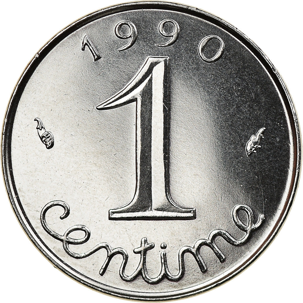 Munten, Frankrijk, Épi, Centime, 1990, Paris, UNC, Stainless Steel, KM:928