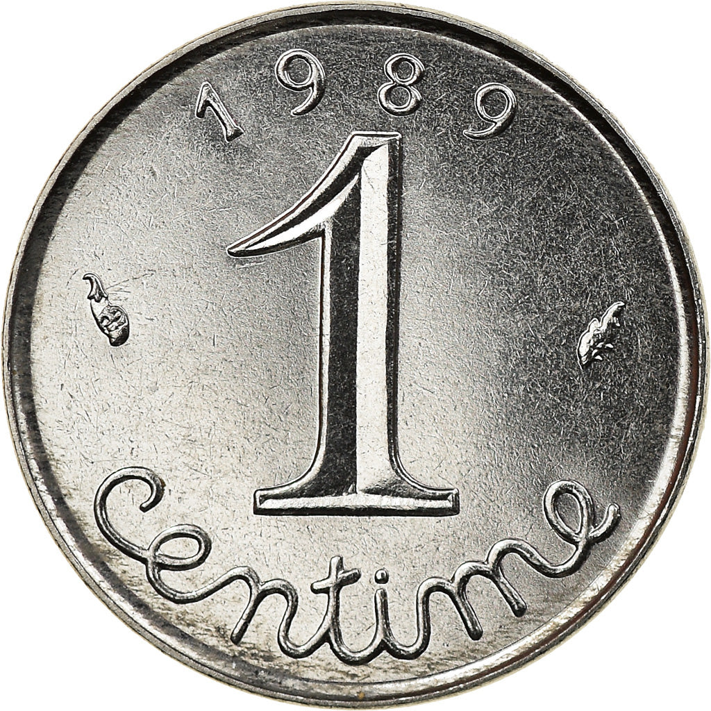 Munten, Frankrijk, Épi, Centime, 1989, Paris, UNC, Stainless Steel, KM:928