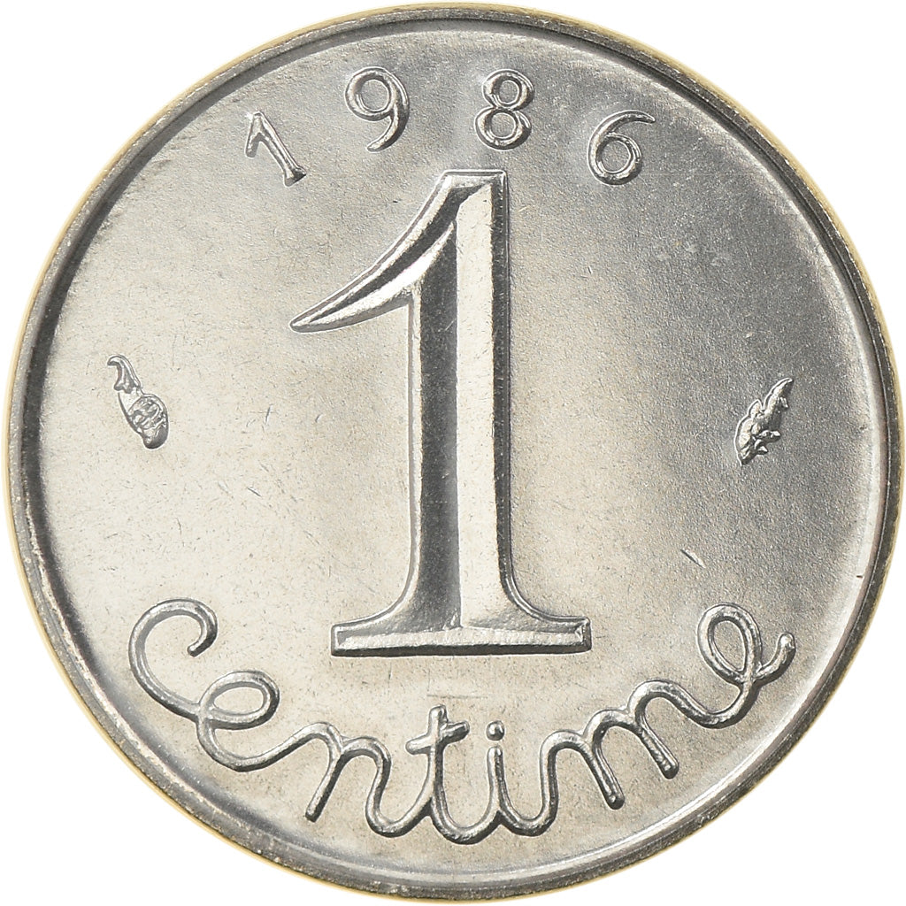 Munten, Frankrijk, Épi, Centime, 1986, Paris, FDC, Stainless Steel, KM:928