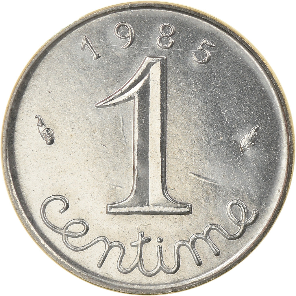 Moeda, França, Épi, Centime, 1985, Paris, MS(65-70), Aço Inoxidável, KM:928