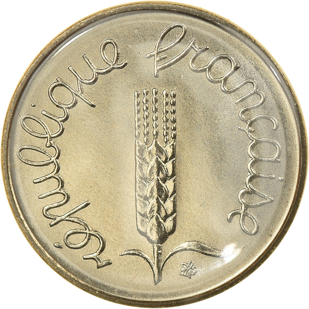 Moeda, França, Épi, Centime, 1984, Paris, FDC, MS(65-70), Aço Inoxidável