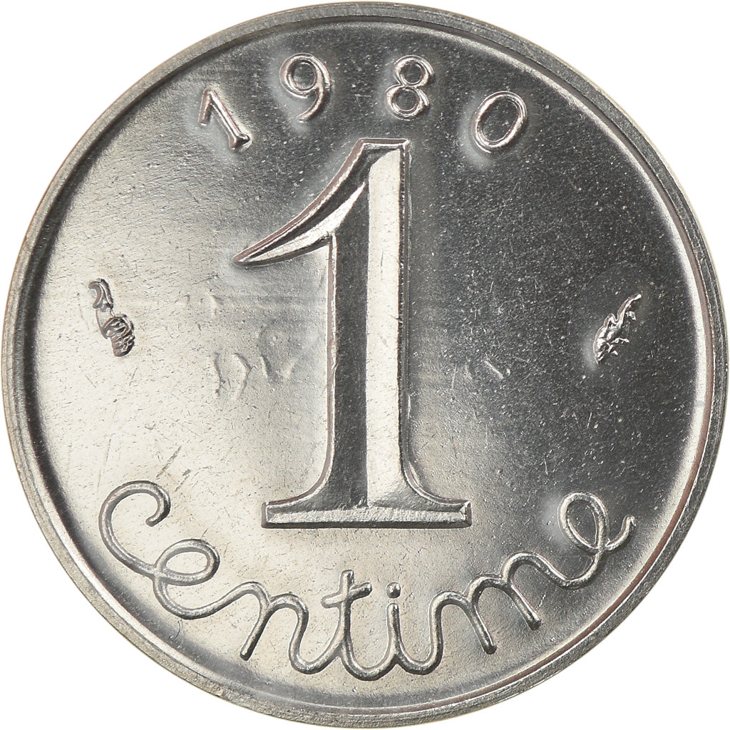 Munten, Frankrijk, Épi, Centime, 1980, Paris, FDC, Stainless Steel, KM:928