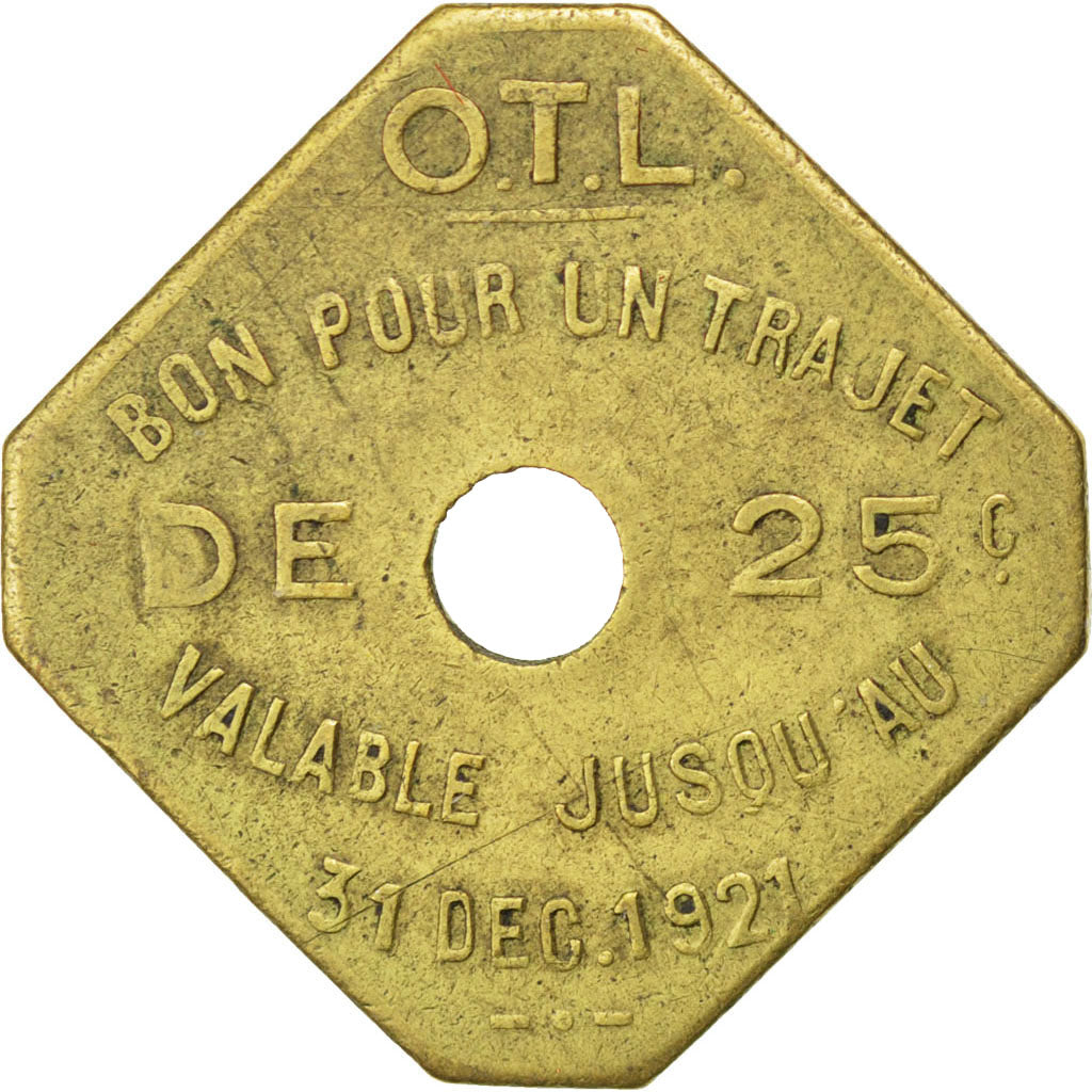 Lyon, O.T.L, 25 Centimes 1921, Elie O15.5