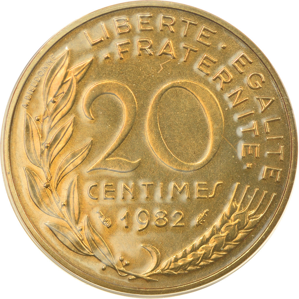 Coin, France, Marianne, 20 Centimes, 1982, Paris, FDC, MS(65-70)