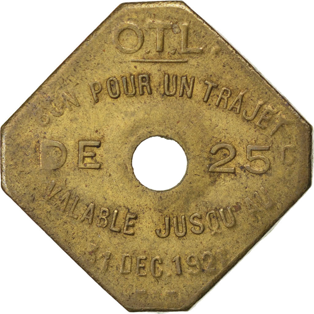France, 25 Centimes, 1921, EF(40-45), Brass, Elie #O15.5, 4.00